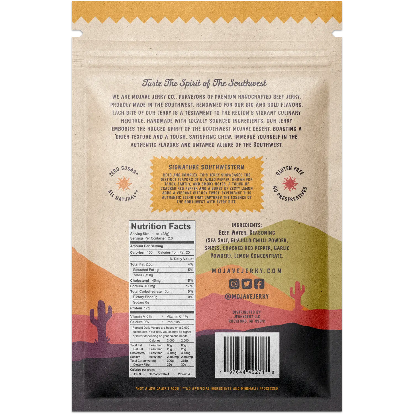 Mojave Signature Southwestern Beef Jerky 2oz