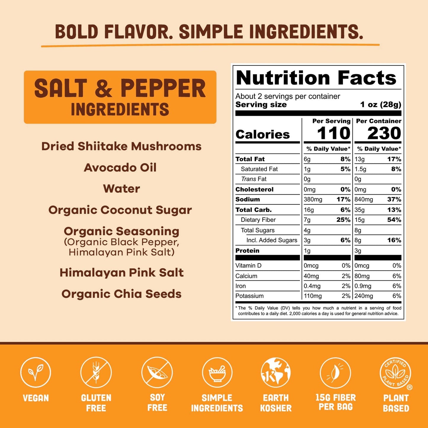 Pan's Mushroom Jerky - Salt & Pepper 2.2oz