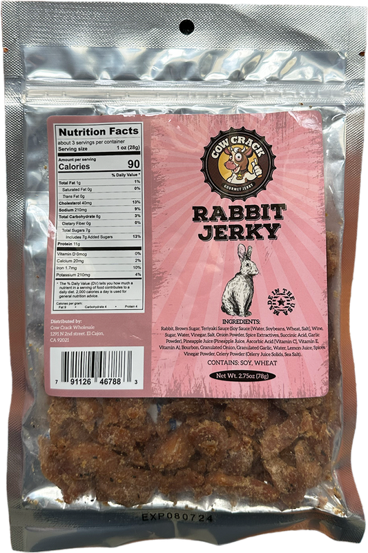 Cow Crack Rabbit Jerky 2.75 oz