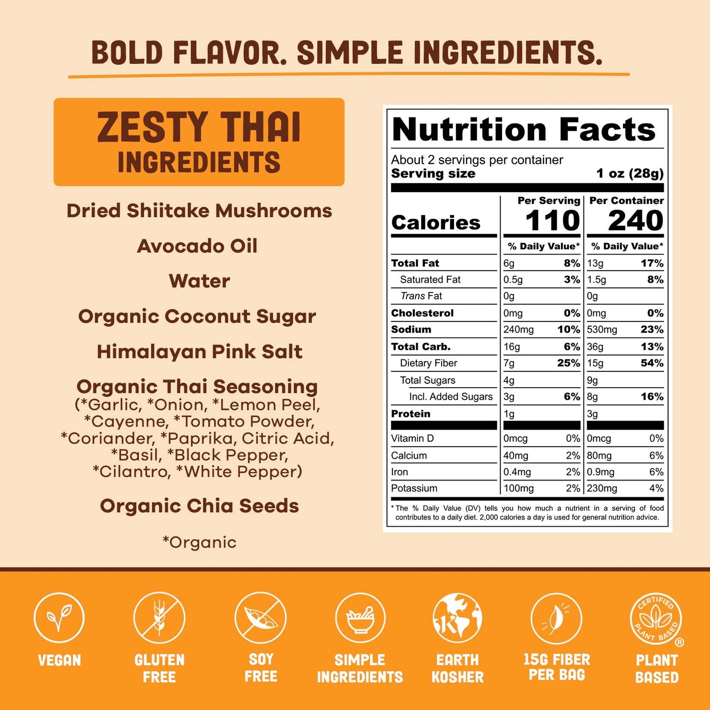 Pan's Mushroom Jerky - Zesty Thai 2.2oz