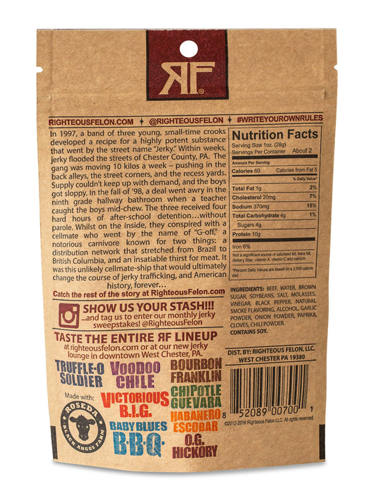 Righteous Felon OG Hickory Beef Jerky 2oz