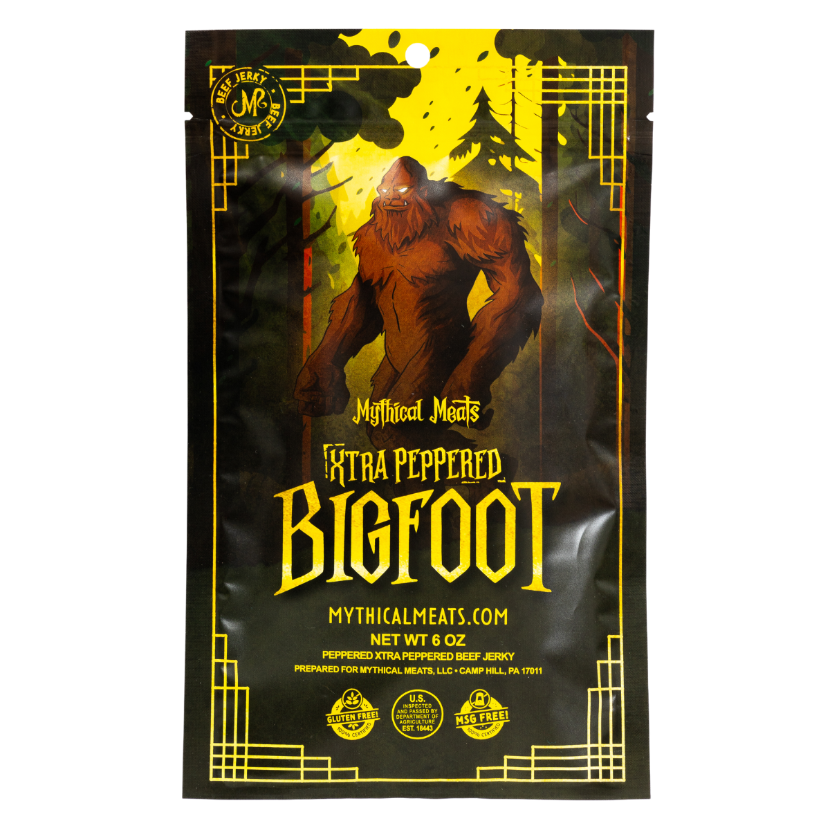 Mythical Meats Bigfoot Beef Jerky - Xtra Peppered 2oz