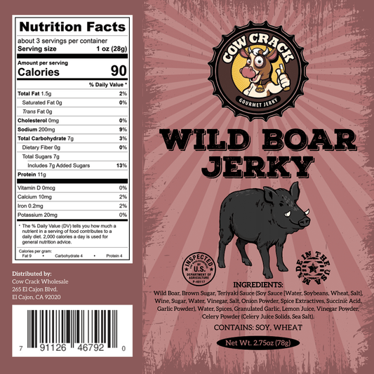 Cow Crack Wild Boar Jerky 2.75 oz