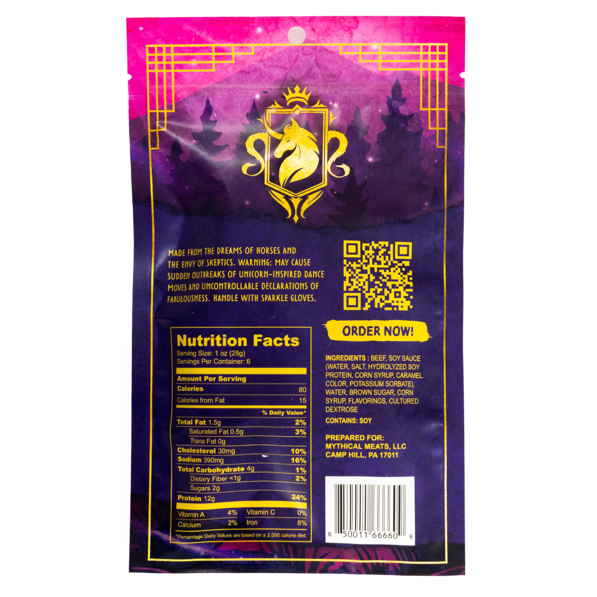 Mythical Meats Unicorn Beef Jerky - Hickory Smoked 6oz