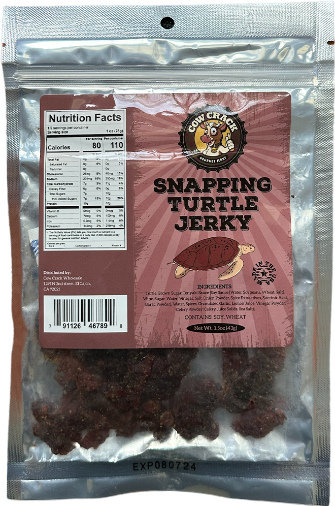 Cow Crack Snapping Turtle Jerky 1.5 oz