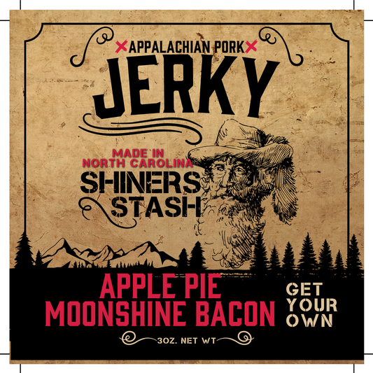 Shiners Stash Apple Pie Moonshine Bacon Jerky 3oz
