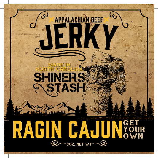 Shiners Stash Ragin' Cajun' Beef Jerky 3oz