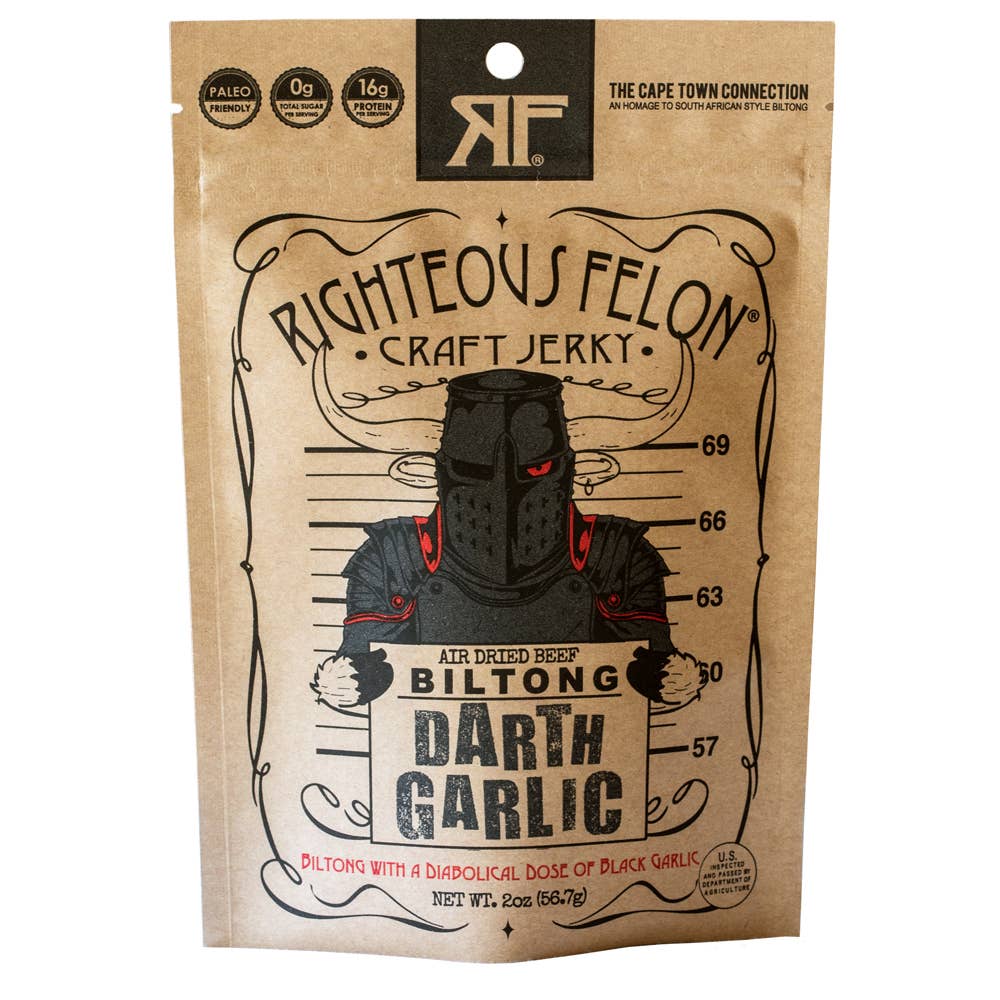 Righteous Felon Darth Garlic Biltong 2 oz