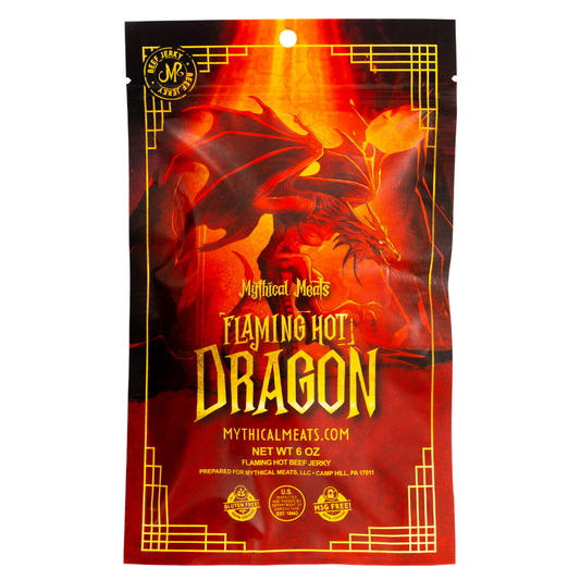 Mythical Meats Dragon Beef Jerky - Flaming Hot 6oz