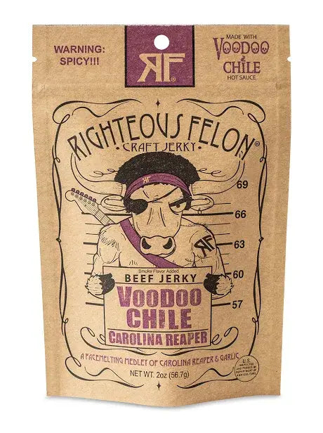 Righteous Felon Voodoo Chile Beef Jerky 2oz