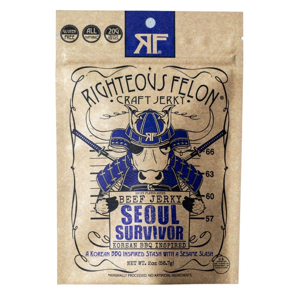 Righteous Felon Seoul Survivor Korean BBQ Beef Jerky 2oz