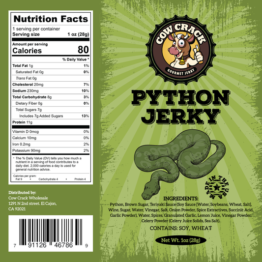 Cow Crack Python Jerky 1 oz